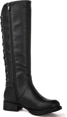 Vista 3 de GLOBALWIN Botas acolchadas hasta la rodilla para mujer, botas con tiras para mujer