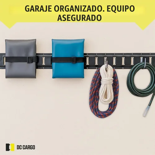 Vista 7 de DC Cargo Mall Correas E Track – Paquete de 4 – Correas de amarre ajustables y estándar resistentes de 12 a 22 pulgadas, compatibles con accesorios
