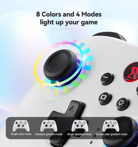 Vista 3 de BINBOKPLAY Wireless Switch Pro ControllerSwitch Controller for SwitchSwitch OLEDSwitch Lite, 8 Colors RGB Switch Gamepad Remote with ALPS Joystick