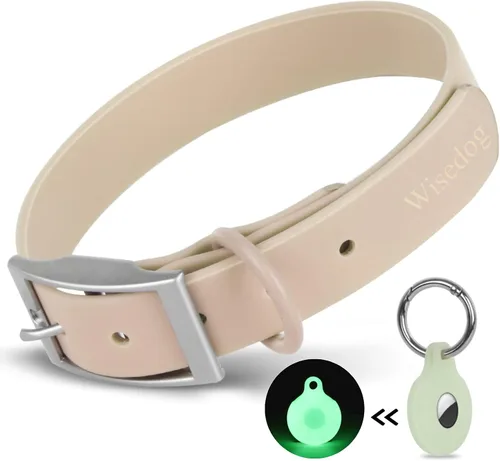Vista 17 de Wisedog Collar de perro impermeable: ajuste múltiple de 7 a 23.6 pulgadas, correa recubierta de goma suave, fácil de limpiar, para perros pequeños