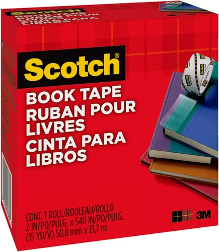 Vista 3 de Scotch Cinta adhesiva para libros 845, Transparente