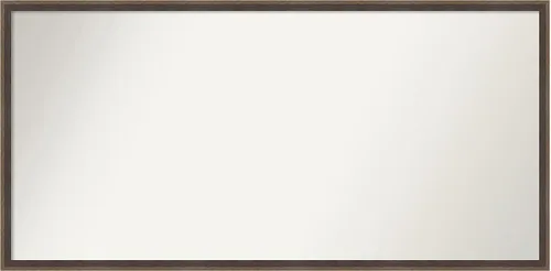 Vista 112 de Amanti Art Brown Bathroom Mirror for Over Sink, 21x33 Custom Made Hardwood Wedge Mocha Rectangle Vanity Mirror, Large Modern Wood Frame, Hangs