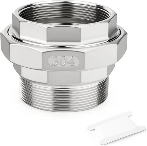 Vista 8 de TAISHER 1 pieza Unión de acero inoxidable 304, 2" NPT hembra, conexión de tubería fundida