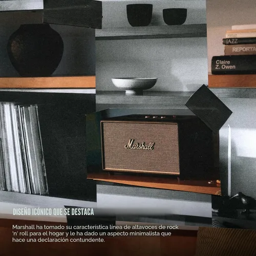 Vista 3 de Marshall Stanmore III Altavoz Bluetooth para el Hogar - Sonido Estéreo Fuerte con Controles de Graves y Agudos Alimentado con Enchufe Compatible
