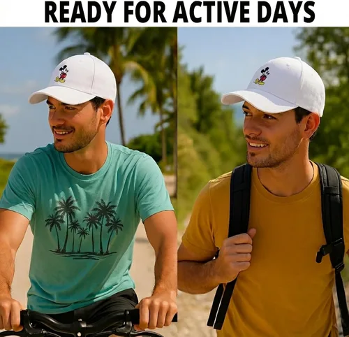Vista 5 de Gorra de béisbol ajustable para adultos de Mickey Mouse de Disney para hombres