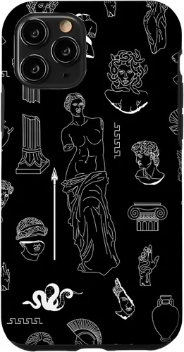 Vista 29 de Ancient Greece Statues Greek Aesthetic Black Case for iPhone 17