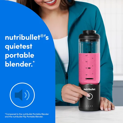 Vista 7 de Batidora portátil nutribullet Flex 22oz 2Pack NBPB30200AKAW, Negro & Blanco