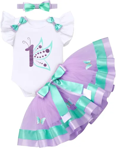 Vista 51 de ODASDO Conjunto de 3 piezas con temática de animla para bebé niña
