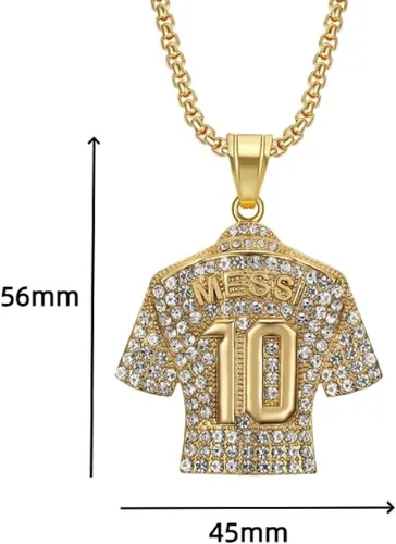 Vista 2 de Colgante de jersey de fútbol 10, collar de jersey de fútbol número 10 para hombres, collar de fútbol número 10, collar de fútbol americano número