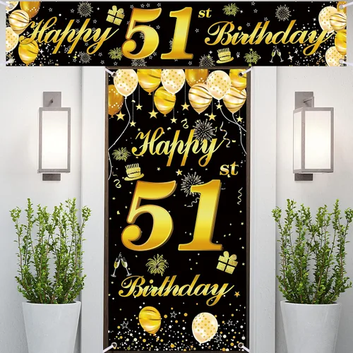 Vista 12 de Cartel para puerta de cumpleaños número 15, decoraciones de cumpleaños para hombres, decoración de fiesta de cumpleaños, telón de fondo de cumpleaños