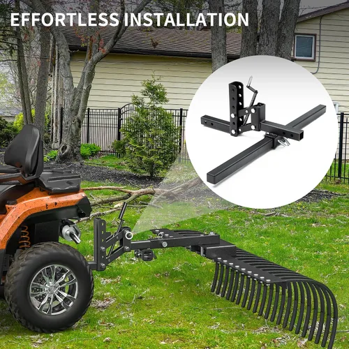 Vista 4 de YITAMOTOR Sistema de elevación de implementación manual de 1 punto de 50 pulgadas de ancho para ATV/UTV receptor de 2 pulgadas