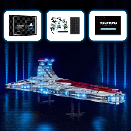 Vista 5 de YEABRICKS Luz LED para Lego-75367 Star Wars Venator-Class Republic Attack Cruiser Modelo de bloques de construcción (juego de Lego no incluido)
