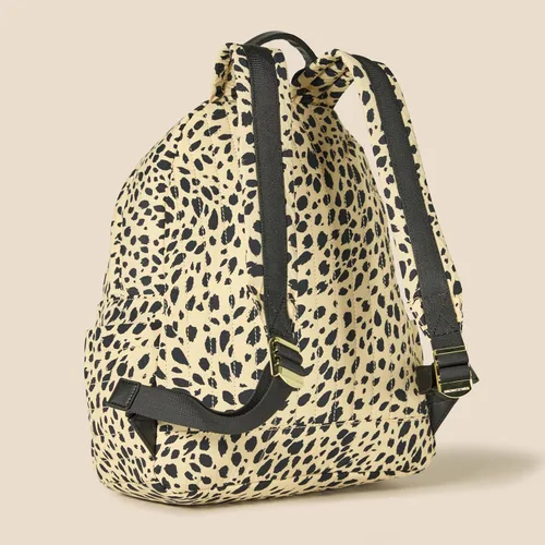Vista 2 de Tienda Essentials Mochila escolar unisex de nailon para niños, leopardo beige, talla única