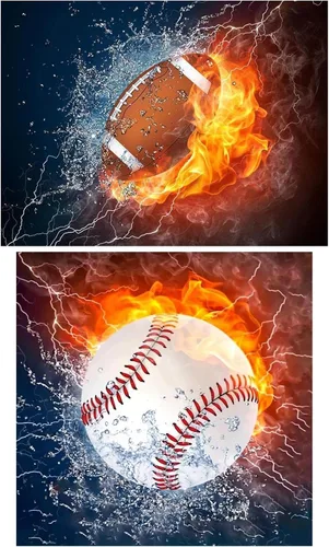 Vista 7 de Apomelo Kits de Arte de Diamantes para Adultos Béisbol Pintura de Arte de Diamantes Deportes Bricolaje Taladro Completo Artesanías de Arte
