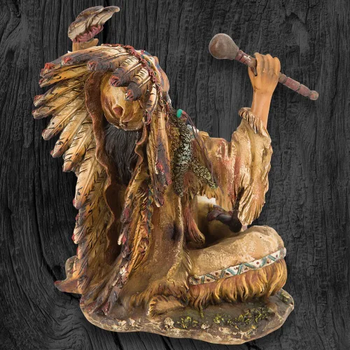 Vista 7 de United Cutlery - Escultura de resina nativo americano Hermosa decoración para el hogar Exquisite Details Plains Indian Culture Vibrantly