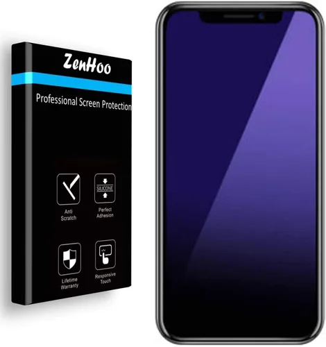 Vista 11 de Protector de pantalla de vidrio templado para iPhone 13 Mini, anti luz azul [protección ocular] ZenHoo