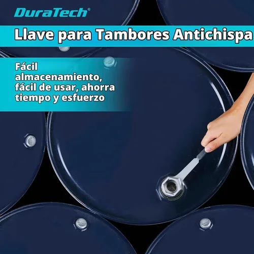 Vista 8 de DURATECH Llave de tambor de aluminio, llave 3 en 1, herramienta abridor de barril para abrir tambor de 10, 15, 20, 30, 55 galones, se adapta a tapas