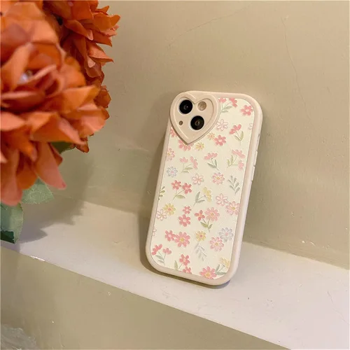 Vista 5 de Ownest Funda compatible con iPhone 13 Pro Max con bonito patrón floral de flores para mujeres y niñas, funda de silicona suave con protección