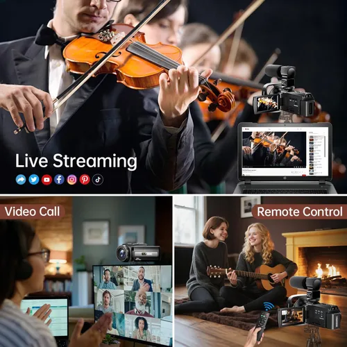 Vista 6 de FlyFrost Cámara de video 8K 88MP UHD WiFi Vlogging Cámaras para YouTube 18X zoom digital IR visión nocturna 3.0 pulgadas videocámara pantalla táctil