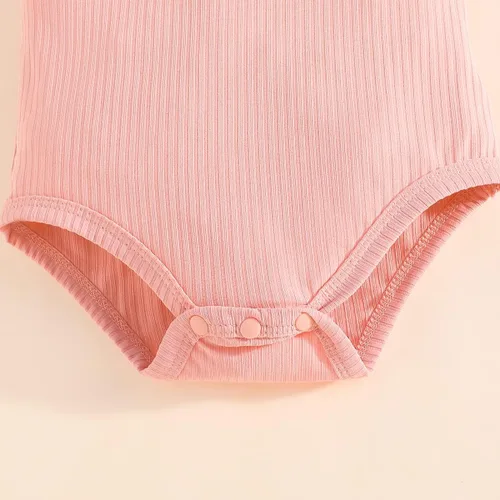 Vista 7 de Mameluco de una pieza para bebé niña, overol de una sola pieza, sin mangas, correa ajustable, traje de verano