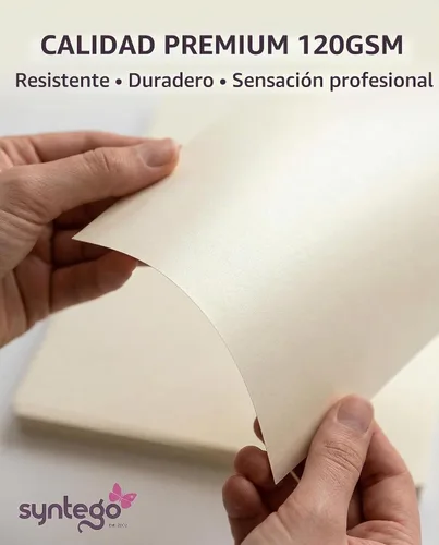 Vista 6 de Syntego Papel perlado dorado hielo A4 120gsm doble cara, 10 hojas, origami