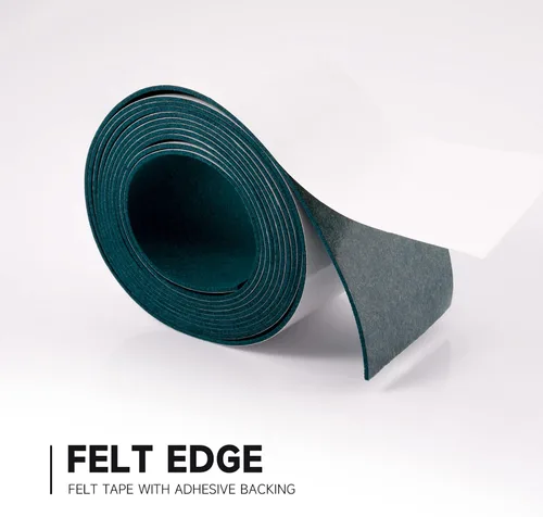 Vista 4 de FOSHIO Fieltro de microfibra para envolver bordes de escobilla de 6.6 ft de longitud, fieltro de gamuza verde oscuro para cubrir los bordes