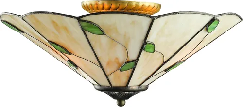 Vista 12 de RUNNUP - Lámpara de techo de cristal Tiffany, estilo retro, para iluminación de techo, instalación fija, atractiva decoración para cocina