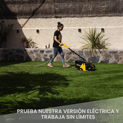 Vista 6 de Barredora de Césped Artificial de Roll & Comb, Rastrillo Eléctrico con Cable para Césped Artificial, Regalo de Jardinería Genial, Colector de Hojas