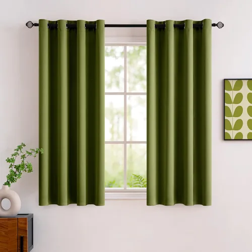 Vista 58 de MIULEE Cortinas opacas para dormitorio o sala de estar, juego de 2 paneles de cortina para ventana con aislamiento térmico y bloqueo de luz