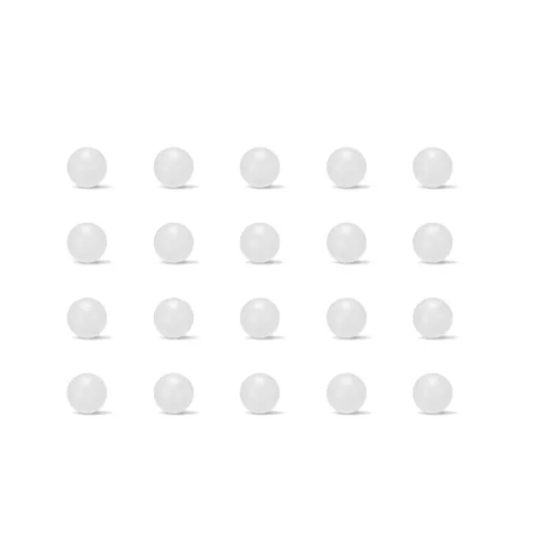 Vista 6 de uxcell Bolas plásticas sólidas de los PP de 9.8 ft m, bola del rodamiento de la precisión 100pcs