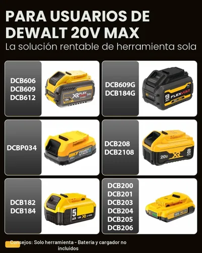 Vista 2 de Amoladora angular inalámbrica de 4-1/2 pulgadas, amoladora inalámbrica sin escobillas para Dewalt 20V Max, con protección de liberación rápida