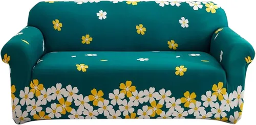 Vista 12 de Qubjus Funda elástica para sofá estampada, con una funda de cojín separada, de gran tamaño para sofás de 4 cojines, lavable, protector universal