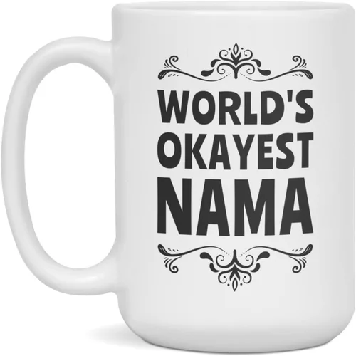 Vista 3 de Okayest Nama Mug, Funny Nama Mugs, 11-Ounce White