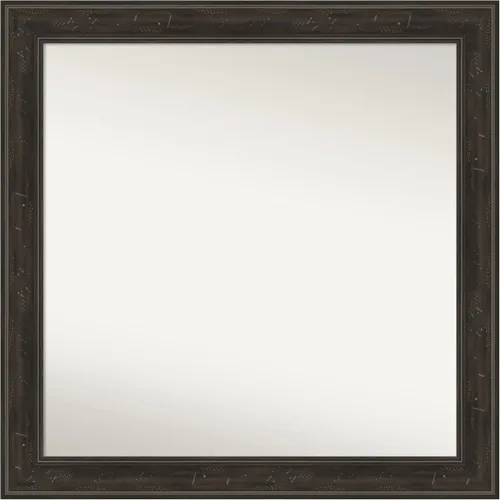 Vista 58 de Amanti Art Espejo de baño marrón para sobre el fregadero, 24 x 24 pulgadas, espejo de tocador cuadrado marrón Caleb, marco de madera rústica