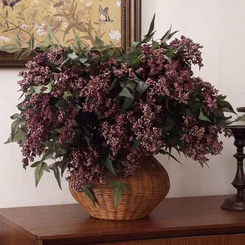 Vista 14 de Zeyune 3 tallos de bayas artificiales de 35 pulgadas, decoración