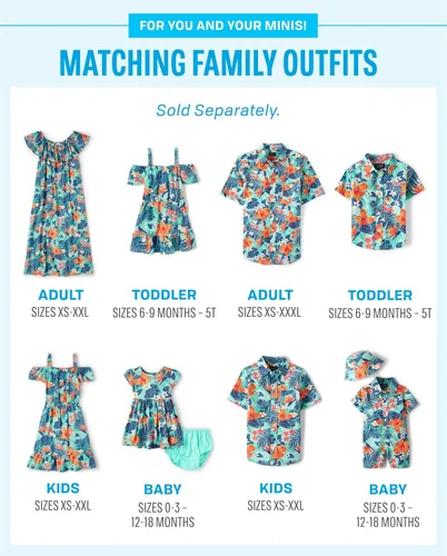 Vista 3 de The Children's Place Kids' Family Matching Outfits, Mommy & Me, Dad & Son, Baby, Vacation Collection
