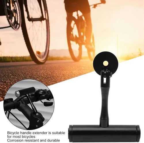 Vista 3 de Extensor de manillar de bicicleta, extensión de soporte de aleación de aluminio para bicicleta, extensión de espacio de bicicleta, soporte