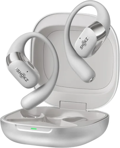 Vista 12 de SHOKZ OpenFit 2 Auriculares de Oreja Abierta, Auriculares Inalámbricos Bluetooth Verdaderos con Micrófono, Auriculares con Gancho para la Oreja