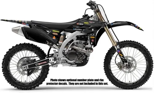 Vista 2 de 2007-2014 WR 250 F Mayhem Black Senge Kit de base gráfica compatible con Yamaha
