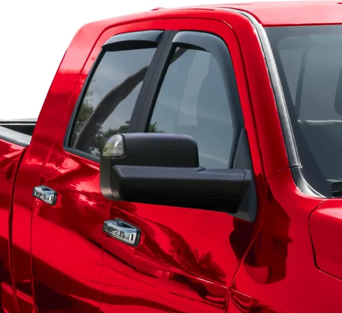 Vista 2 de Voron Glass - Protectores de lluvia extra duraderos en canal para Ram 2500/3500 2011-2026 Mega Cab, deflectores de ventana, viseras de ventilación