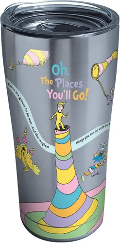 Vista 15 de Tervis Vaso aislado de doble pared Dr. Seuss Oh the Places You'll Go Made in Estados Unidos mantiene las bebidas frías y calientes, 16 onzas, clásico