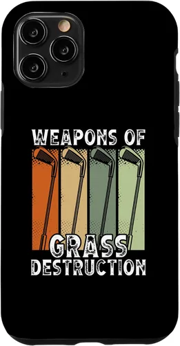 Vista 10 de iPhone 15 Armas de destrucción de hierba Funda divertida para jugadores de golf