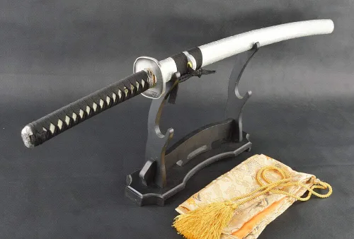 Vista 3 de Espada 41 '' Katana Samurai japonesa Genaral Espada afilada La práctica de la hoja puede personalizar