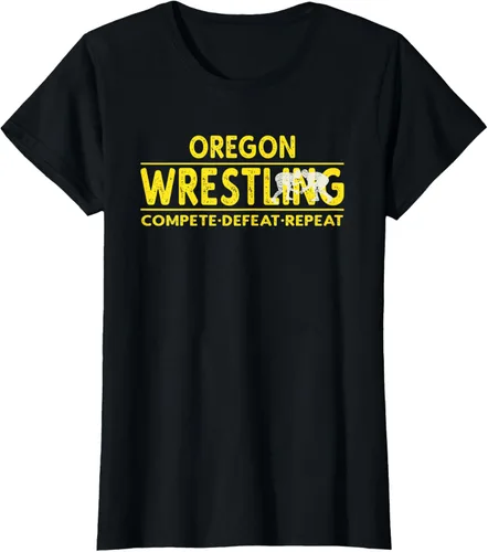 Vista 51 de Oregon Wrestling - Camiseta para competir, derrota, repetir