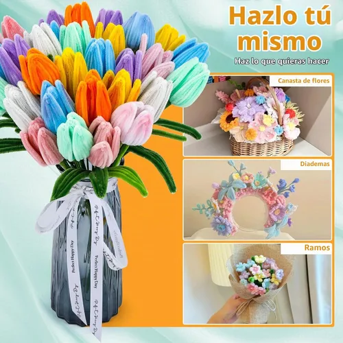 Vista 6 de Kit de 800 piezas de limpiadores de tuberías para manualidades Multicolor C