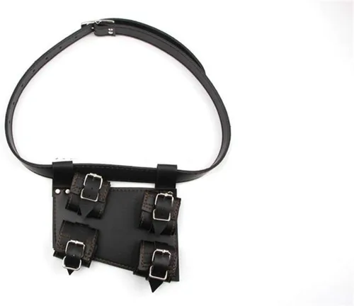 Vista 3 de BLESSUME Swords - Funda de rana negra con cinturón, cinturón medieval con cordones cruzados