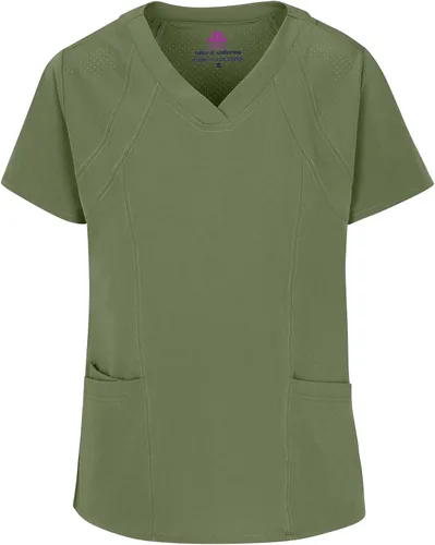 Vista 2 de Natural Uniforms Conjunto de ropa quirúrgica elástica para mujer