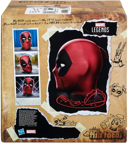 Vista 6 de Marvel Legends Cabeza Premium Interactiva de Deadpool, Electrónica con Movimiento y Habla, Mejorada con App, Coleccionable para Adultos, con Más