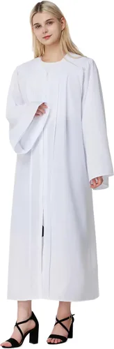 Vista 3 de gradois Batas unisex mate y vestido de graduación solamente, batas de coro para iglesia, batas de púlpito y batas de juez