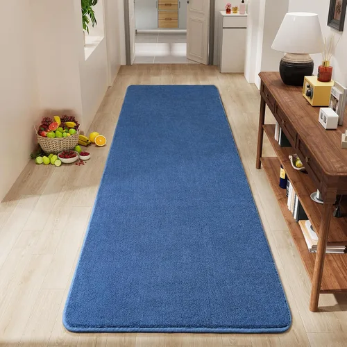 Vista 54 de Amearea Alfombra moderna lavable de 2 x 4 pies, color negro, alfombra de área pequeña para dormitorio, sala de estar, alfombra de espuma